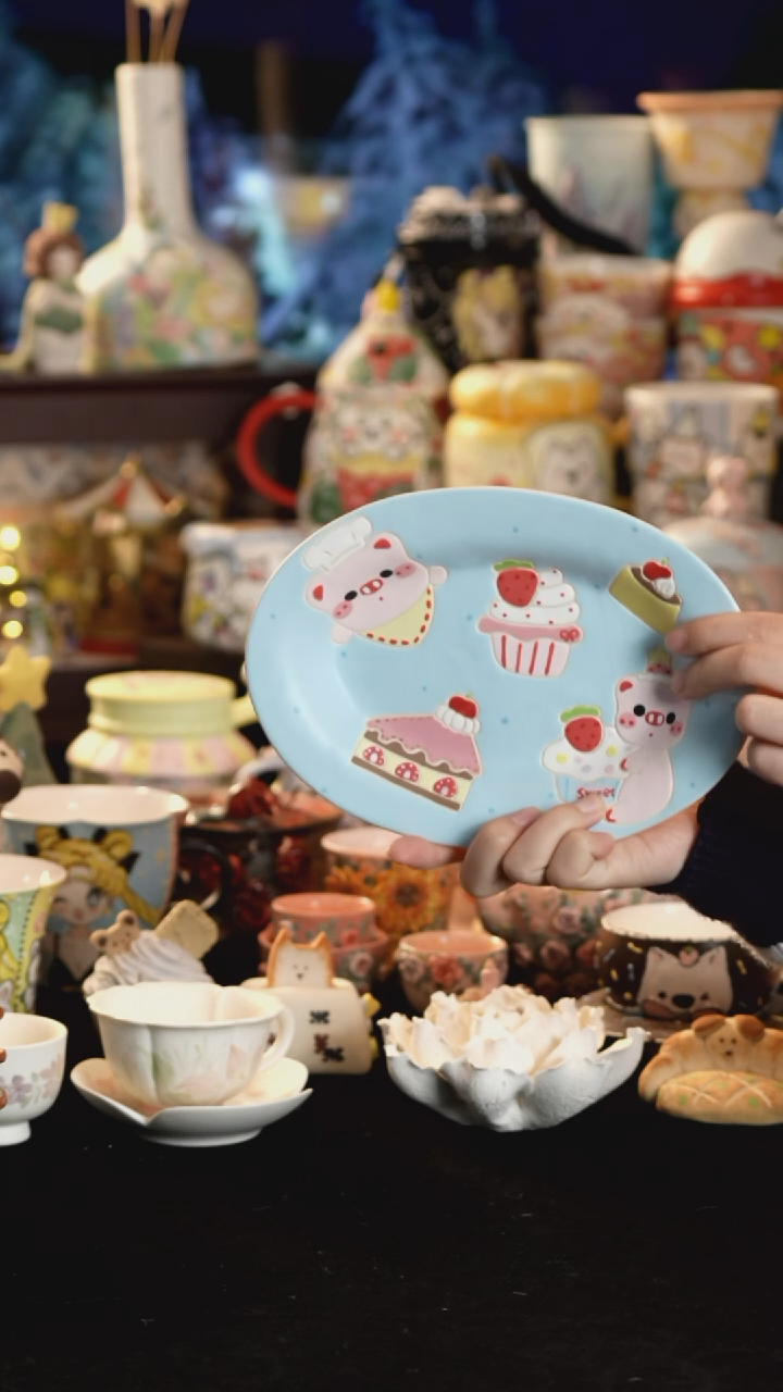 其他陶景德镇釉下彩手绘设计师款陶瓷