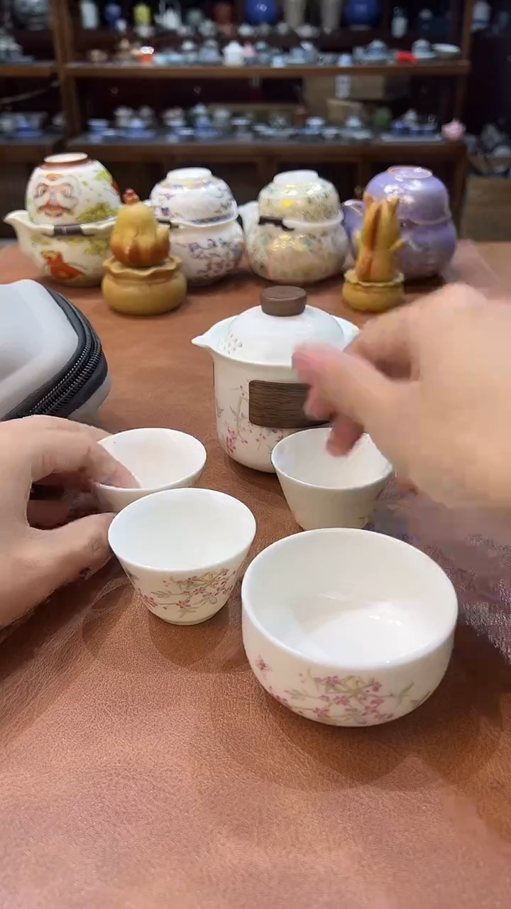 真的很便宜会开片的旅行茶具