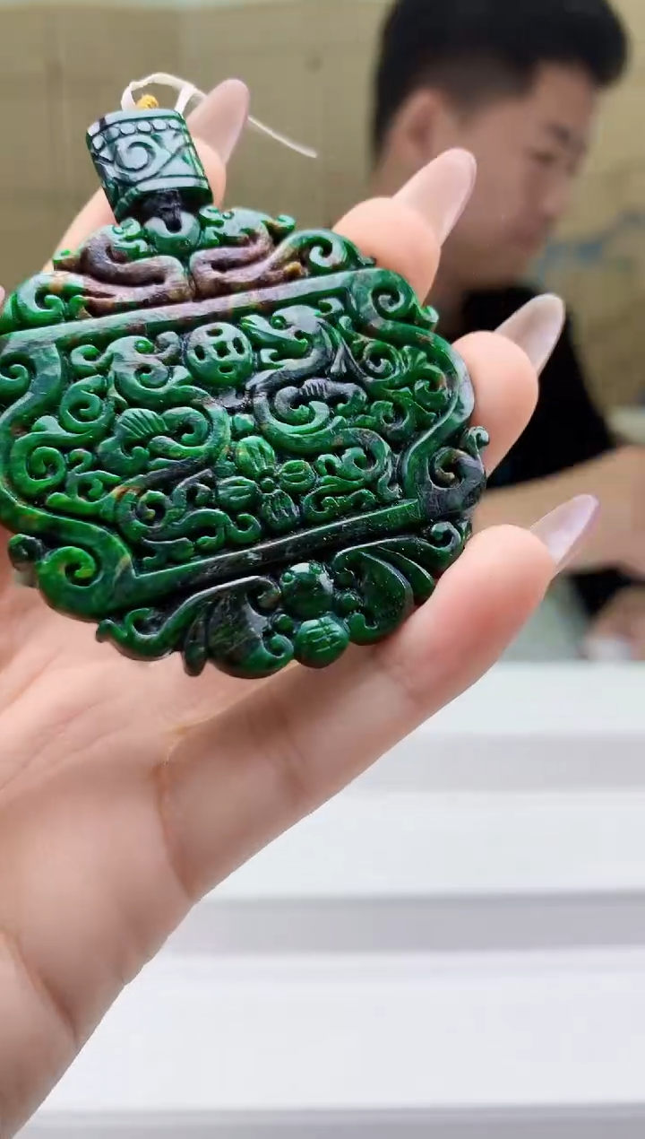 【闪购商品】定制翡翠未镶嵌4917ty-毛货挂件149