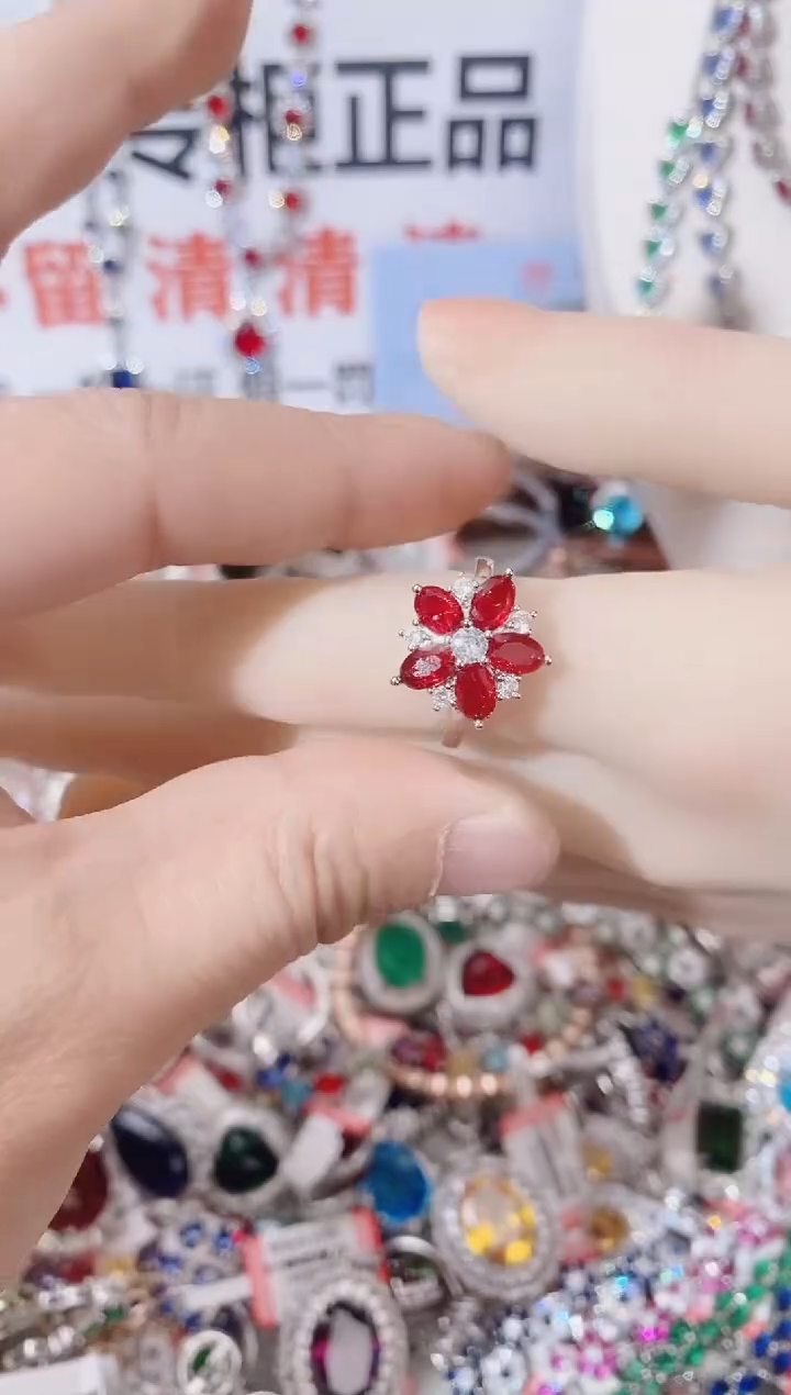 未镶嵌戒指红宝石  