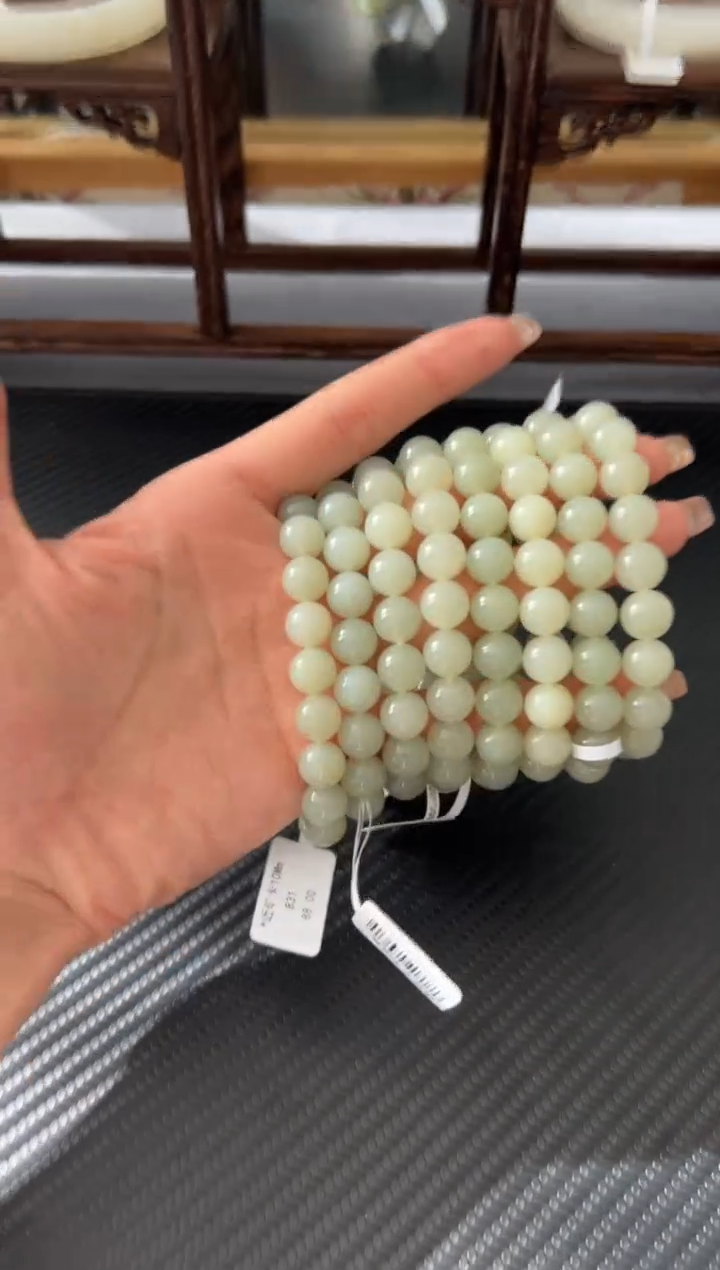 未镶嵌手串和田玉且末微色差近矿卡10多样性发货拍一发一Mm