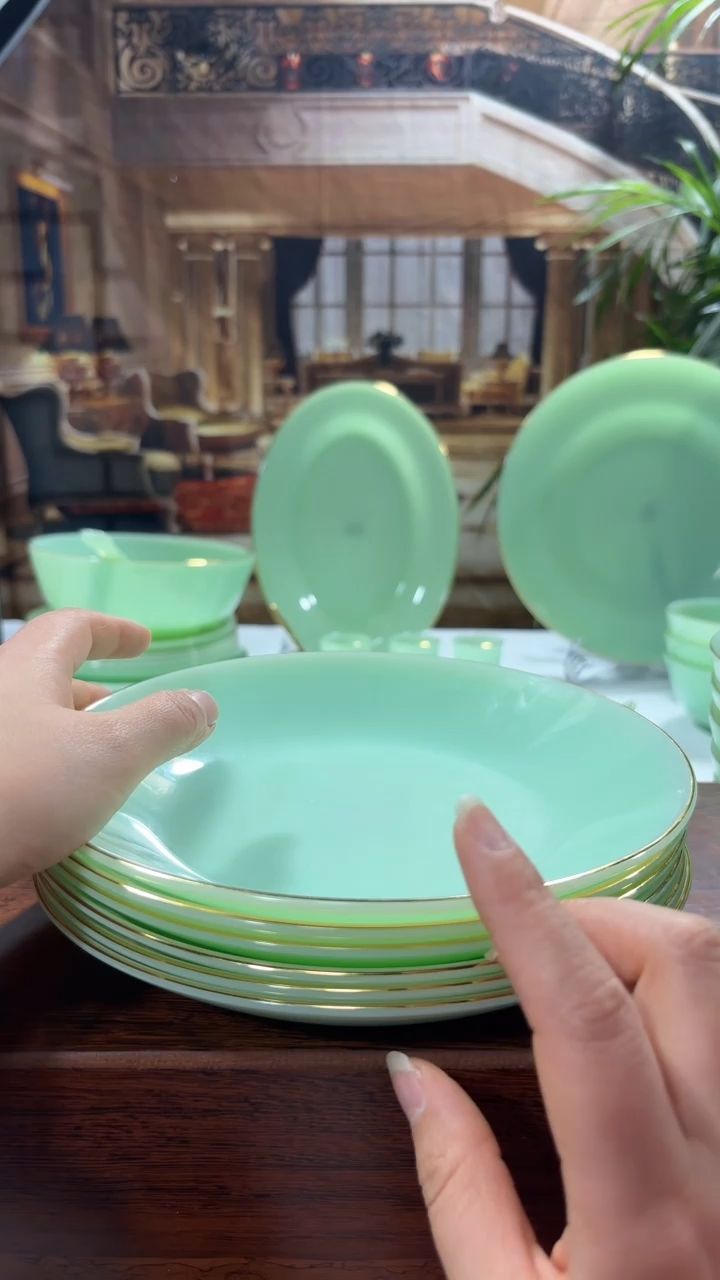 【闪购商品】...8英寸深盘6个  玉瓷【贝美】