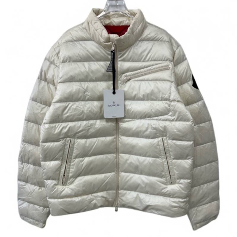 未使用 MONCLER 盟可睐 SS23 Amalteas拉链立领羽绒服 乳白色 5码