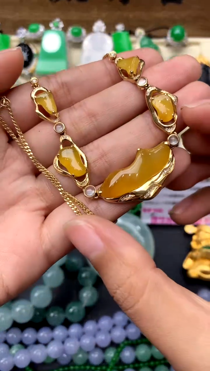 【闪购商品】翡翠颈饰18K金镶嵌401-中国好珍宝