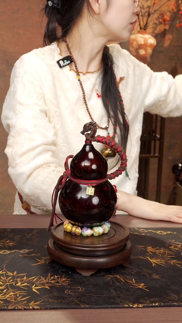 498 --高端工艺大漆酒葫芦--368