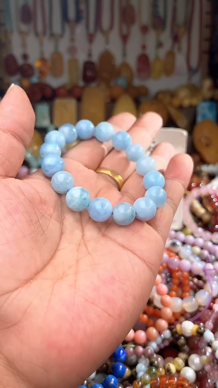 未镶嵌手链海蓝宝石小*一物一拍 005320