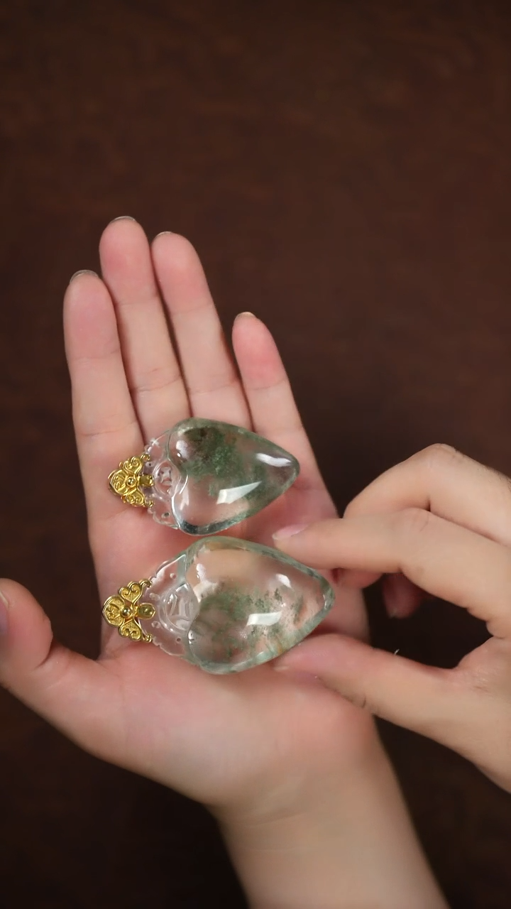 颈饰未镶嵌水晶闪购 爱心一对