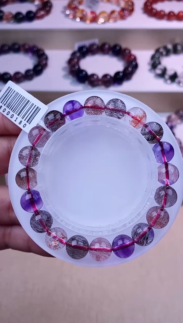 未镶嵌手串水晶黑加仑超七9m+