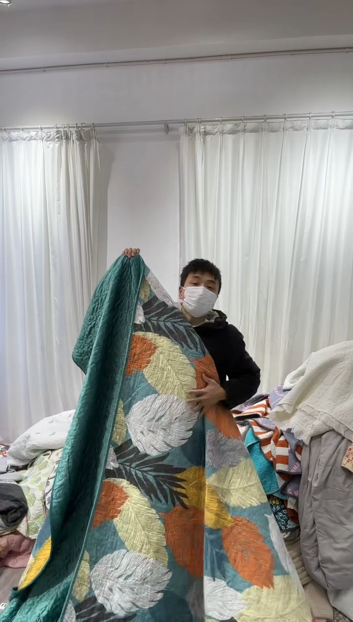 棉220*230纯棉绒床盖131号微瑕