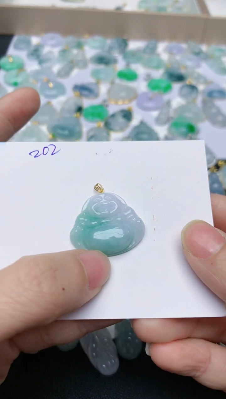 【闪购商品】翡翠颈饰18K金镶嵌天然翡翠A货    202