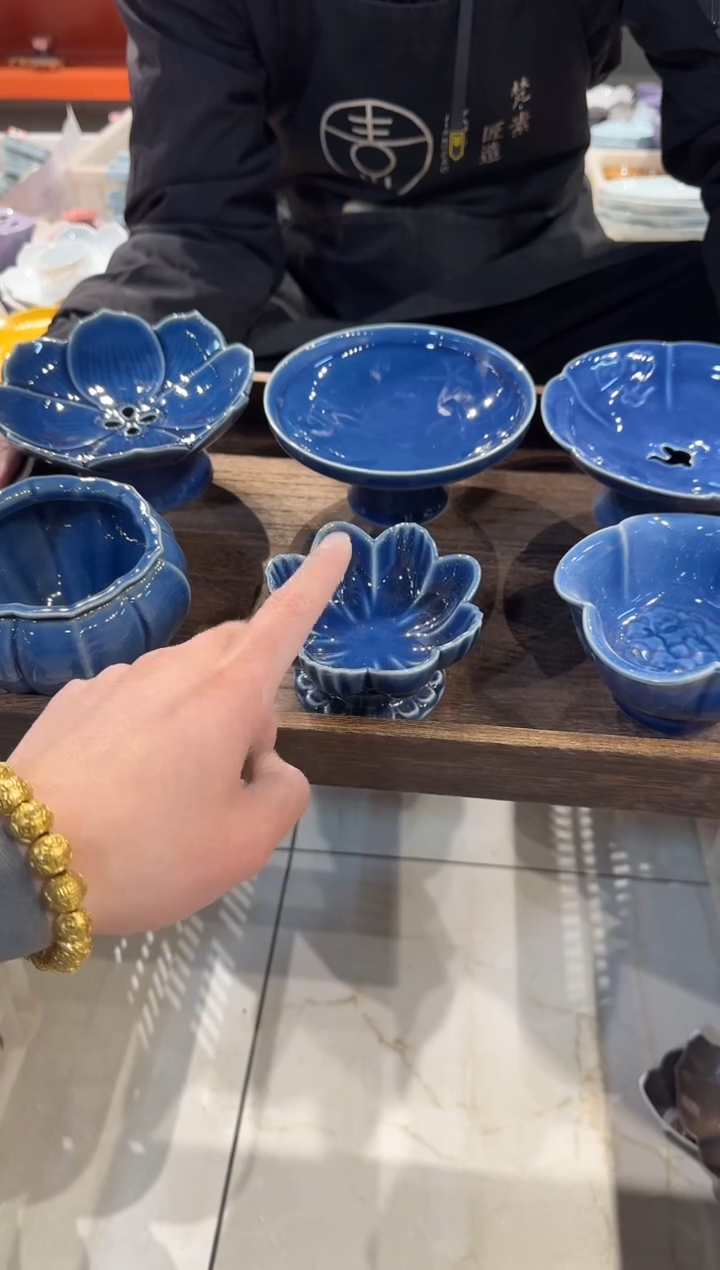 瓷片陶微瑕商品 介意勿拍 带托盘