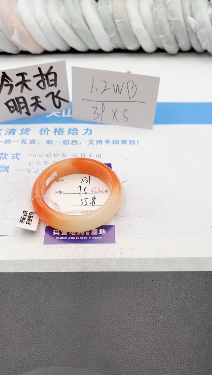 【闪购商品】石英质玉手镯未镶嵌j231-H 55.8