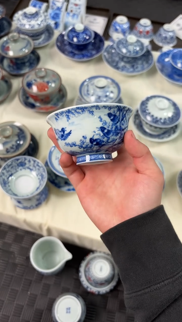 盖碗瓷景德镇陶瓷茶具喜上眉梢压手杯