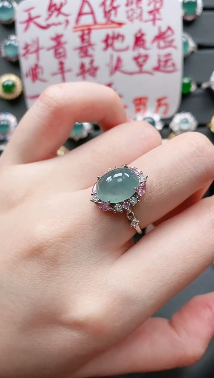 【闪购商品】翡翠戒指银S925镶嵌111111111