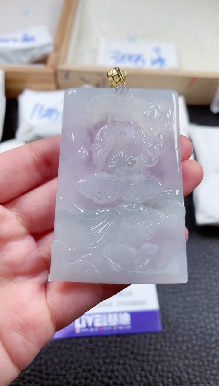 【闪购商品】翡翠颈饰18K金镶嵌00006762普贤