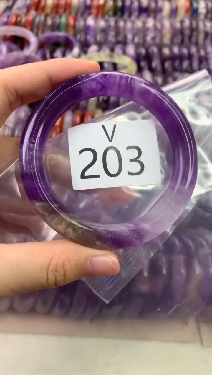 【闪购商品】水晶水晶手镯V未镶嵌203-56