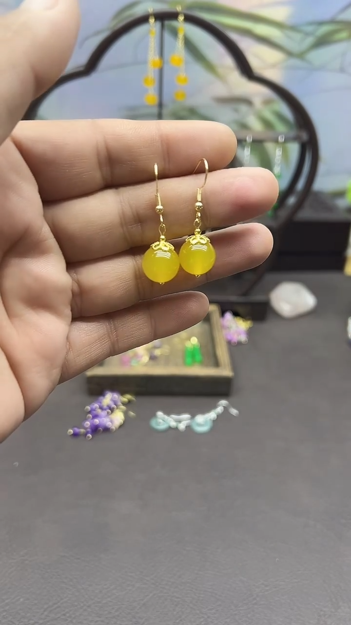 未镶嵌耳饰玛瑙/玉髓031