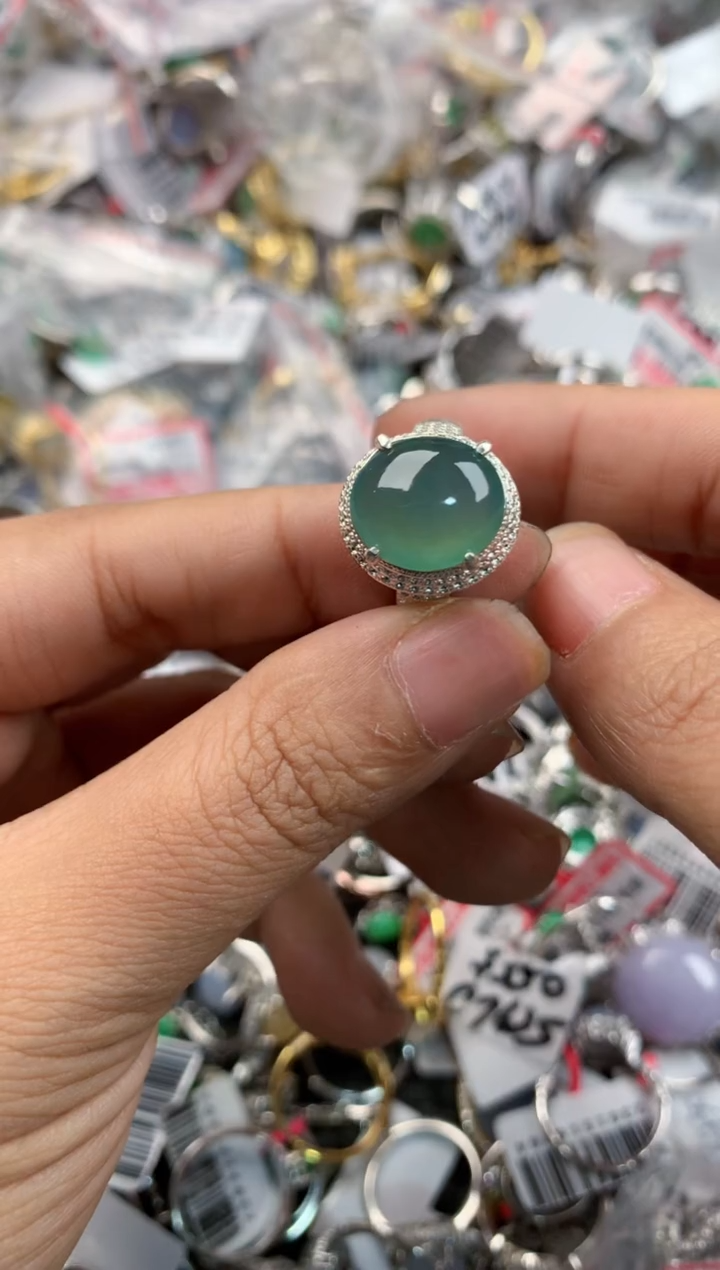未镶嵌戒指翡翠555----9