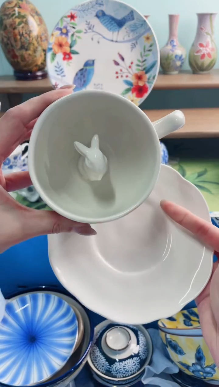 陶瓷燕*飛X兔子咖啡杯********