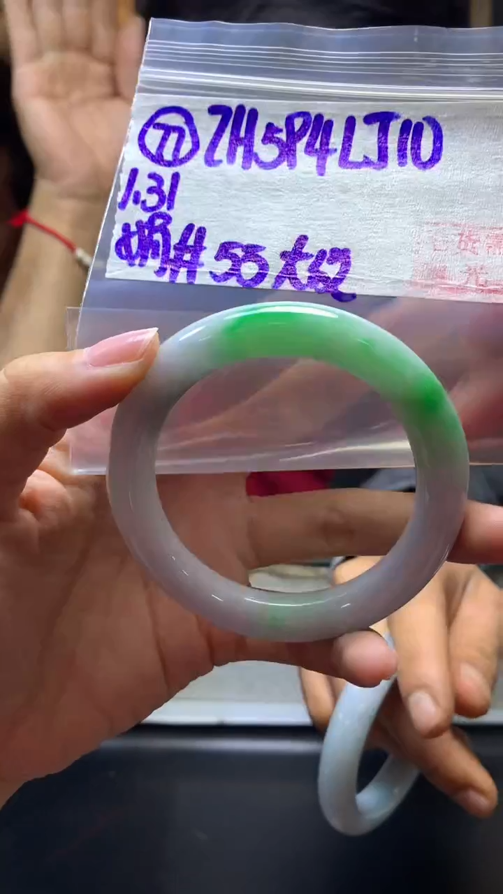 【闪购商品】定制翡翠未镶嵌77手镯55大纹+594元+拍一发一