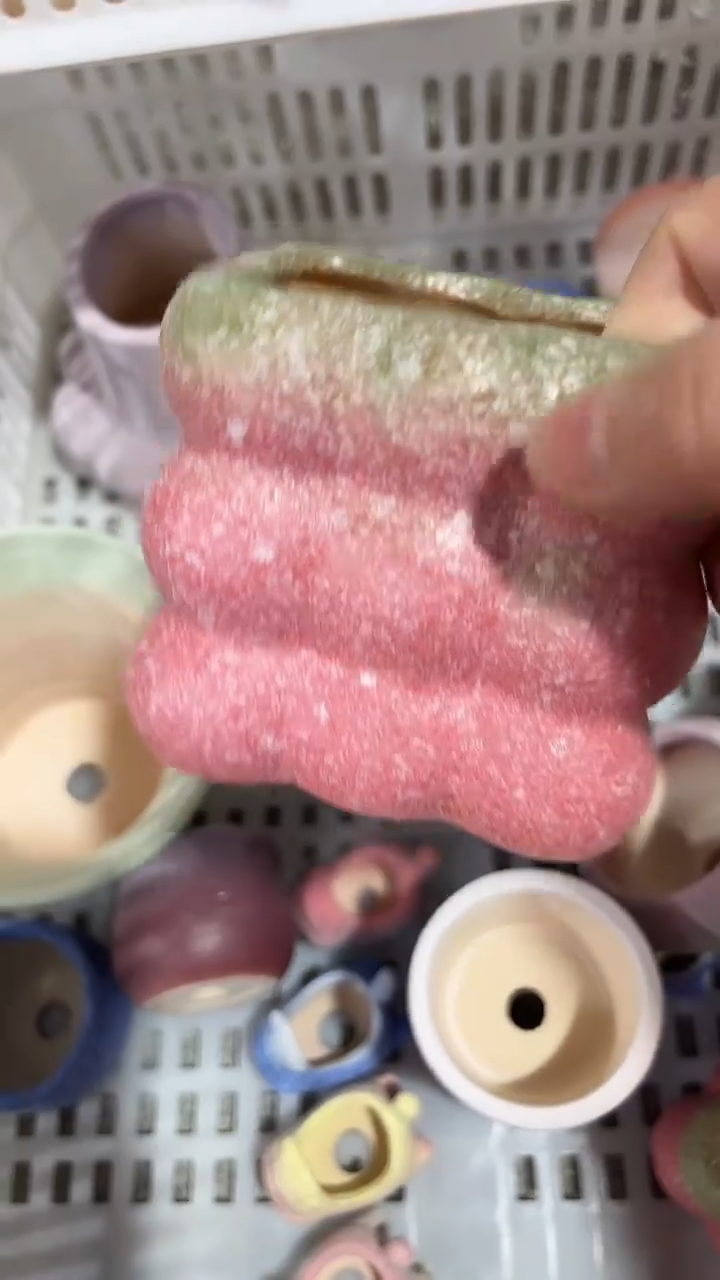 麦饭石粗陶多肉花盆7*7微瑕