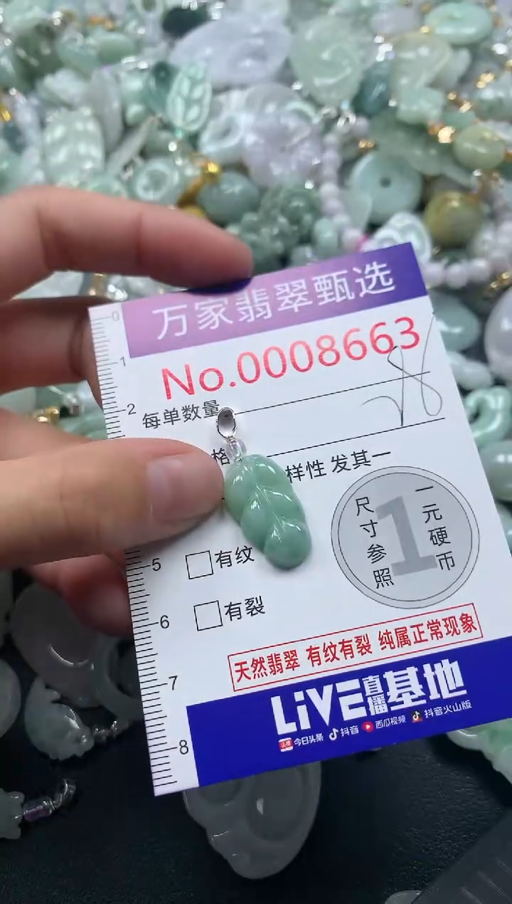 吊坠(不含链)未镶嵌翡翠8663