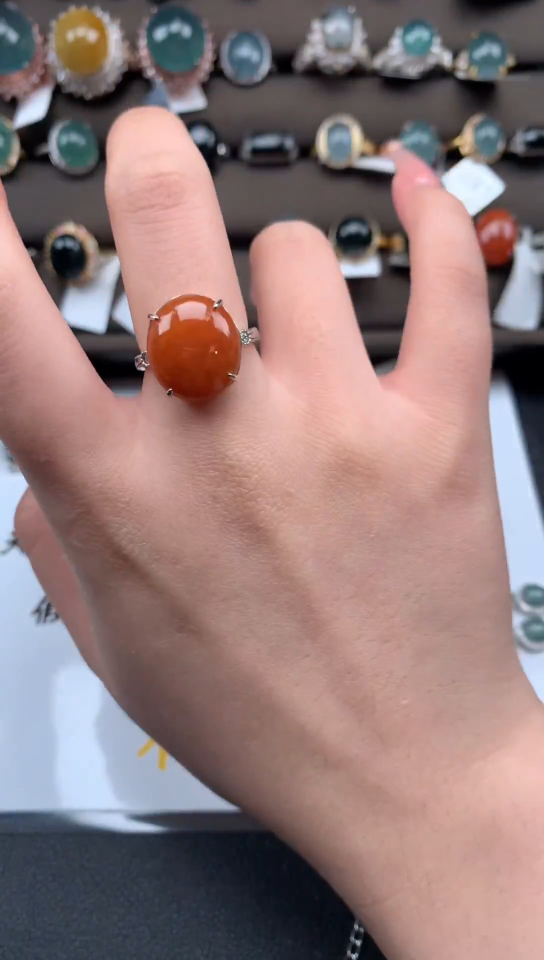 【闪购商品】翡翠戒指银S925镶嵌5214121