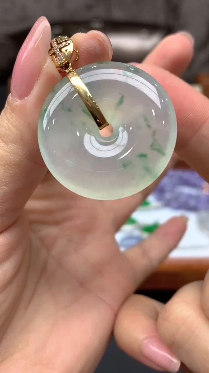 【闪购商品】翡翠颈饰18K金镶嵌327-天然翡翠