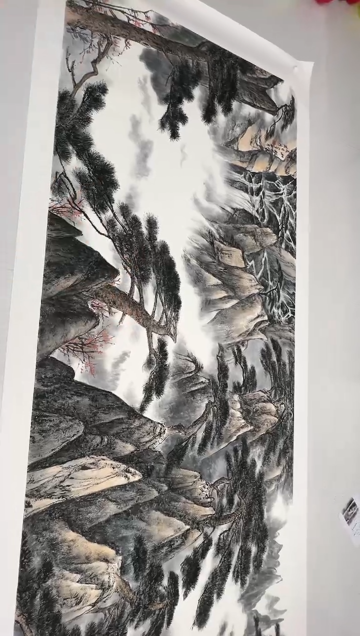 【闪购商品】绘画贺润川-48平尺-国画-红