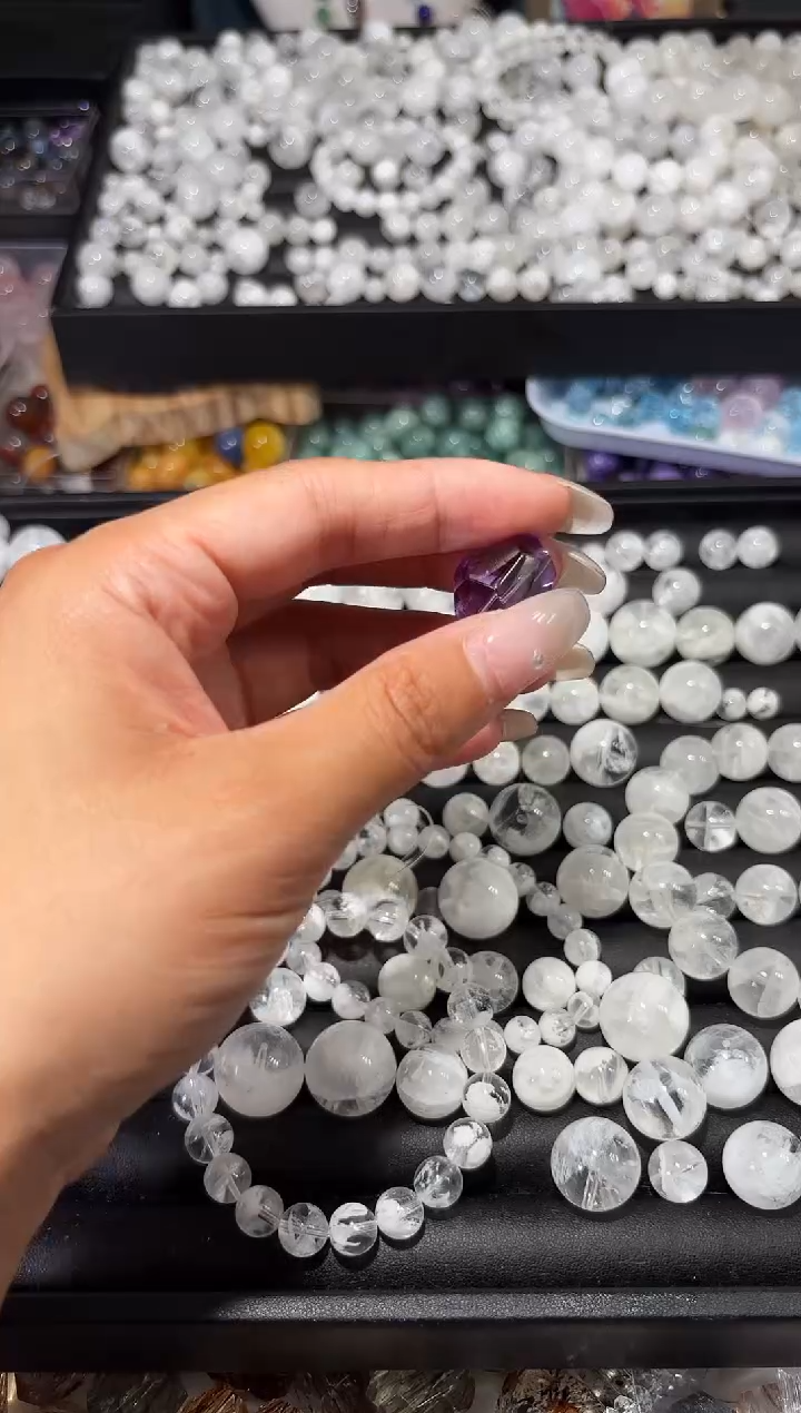 水晶手串未镶嵌简****eL30紫水晶随型单颗拍2
