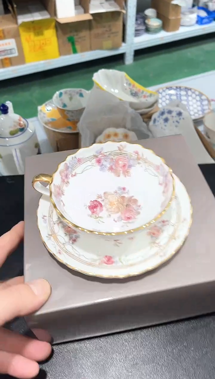 杯子骨瓷（原盒）红茶杯碟咖啡杯碟一套