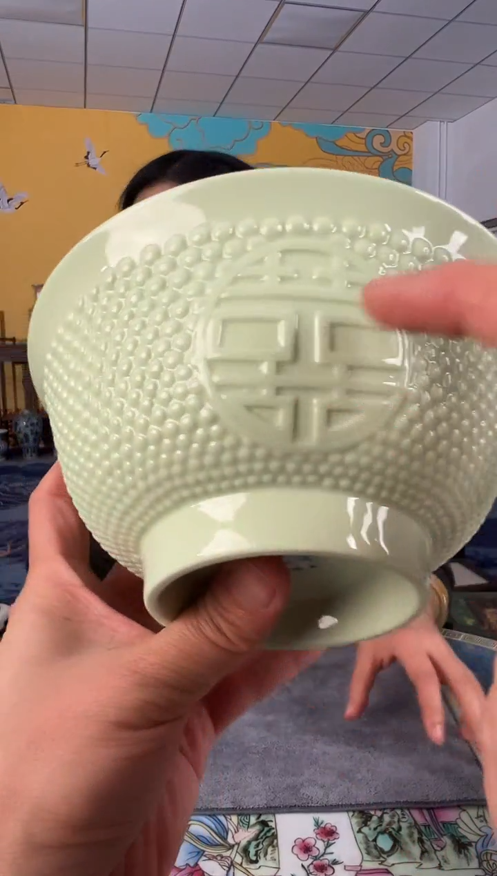 摆件瓷景德镇瓷器喜碗