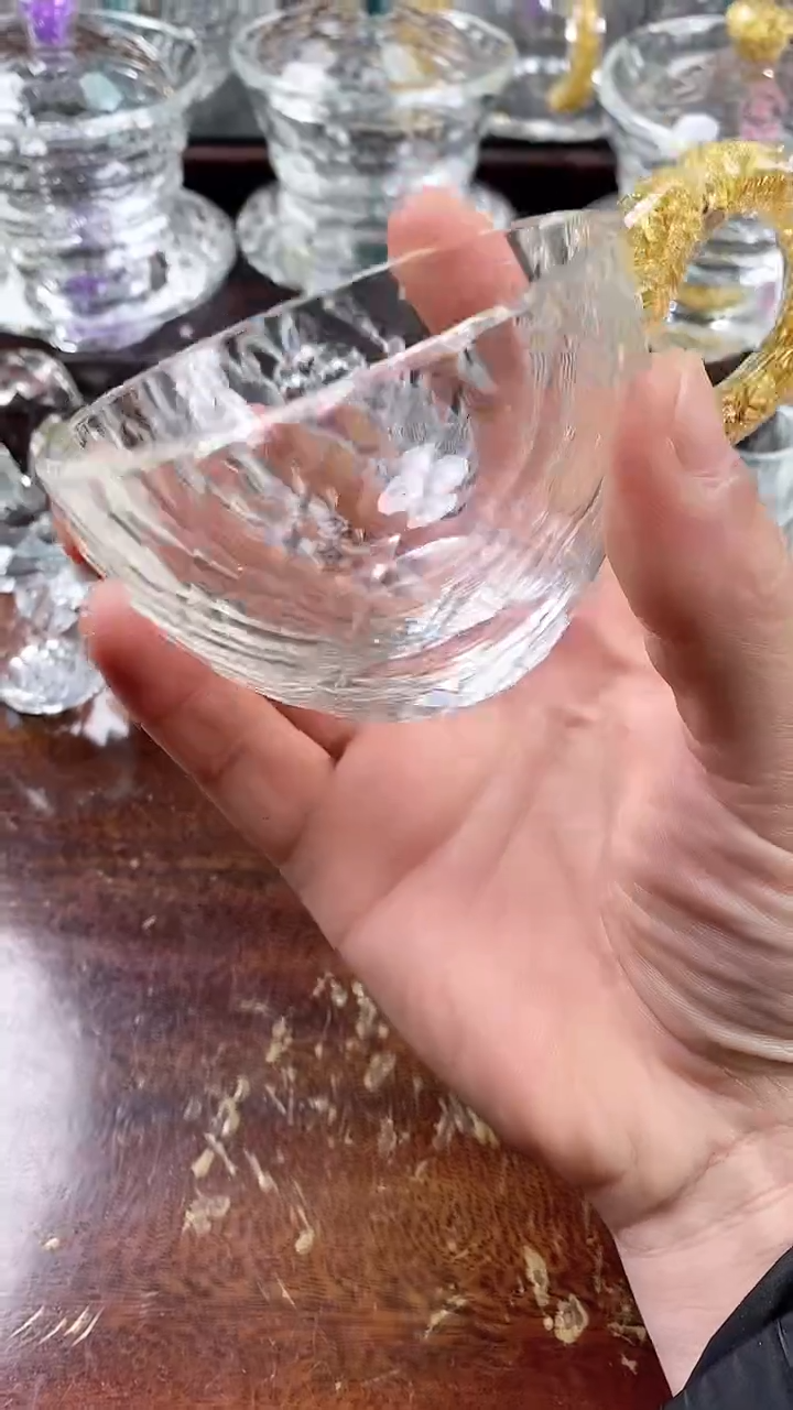 【闪购商品】玺宴新款水晶大号主人杯金箔