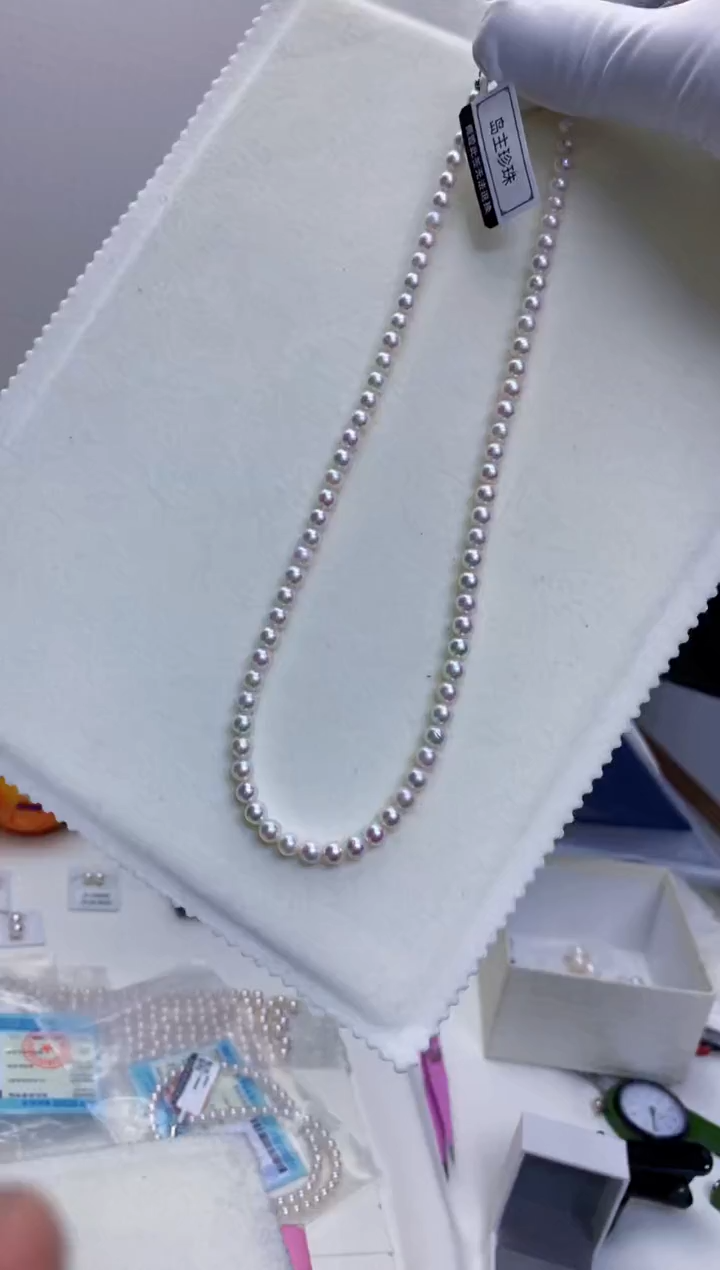 【闪购商品】海水珍珠饰品银S925镶嵌5-6满珠链