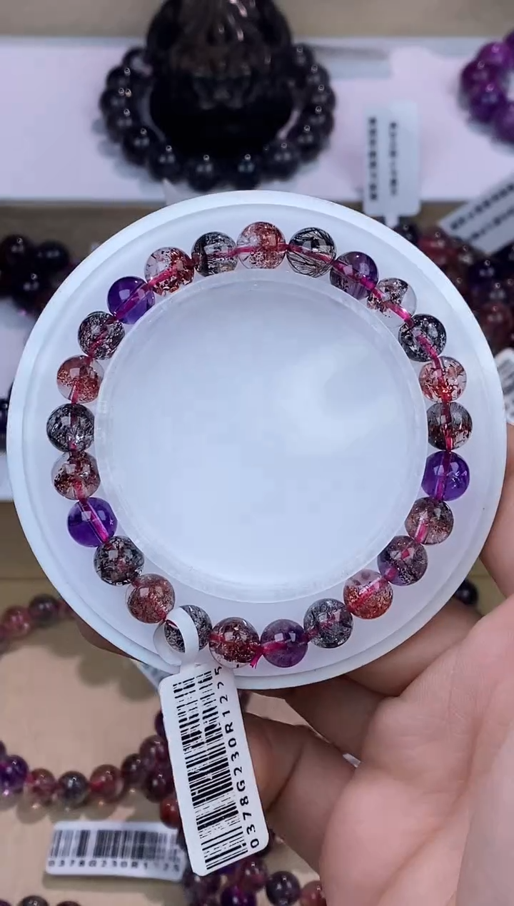 【闪购商品】水晶手链未镶嵌黑加仑超七7m+