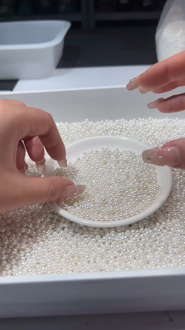未镶嵌颈饰拼合珍珠（马贝珠）w842贝珠4mm*50颗