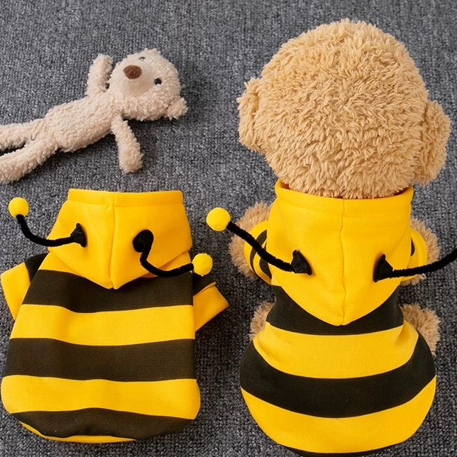 防掉秋冬保暖猫咪与小型犬小蜜蜂装宠物卫衣