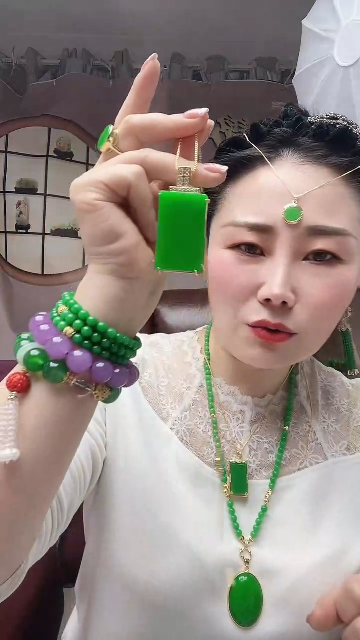 【闪购商品】翡翠颈饰14K金镶嵌A49号