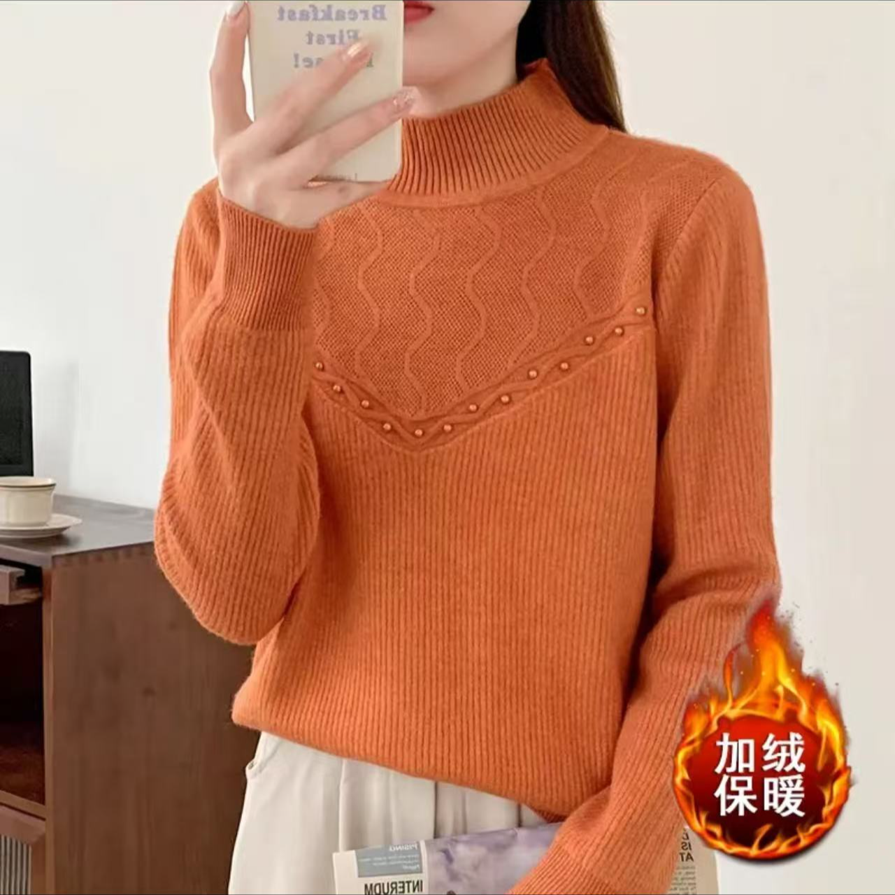 183#长袖针织衫显瘦气质时尚百搭半高领2 22