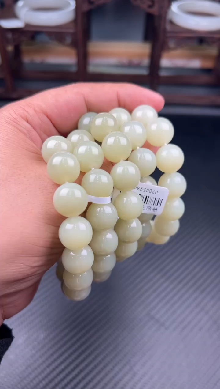 未镶嵌手串和田玉若羌微色差卡14J多样性发货拍一发一