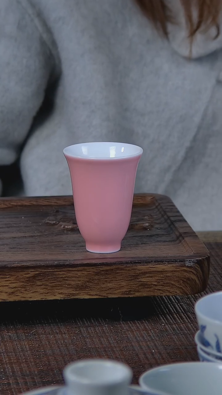 【闪购商品】折葵非器手工手绘粉闻香杯