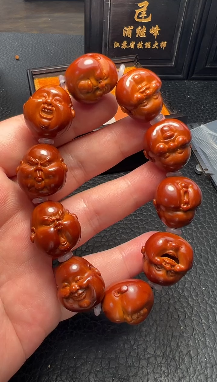 手串/手链橄榄核回血金思成本工铁核人生百态笑佛头手串