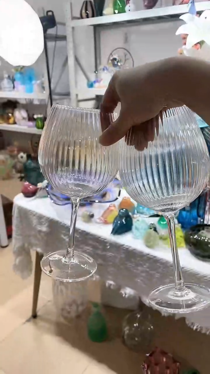 【闪购商品】水晶2只密楞红酒杯