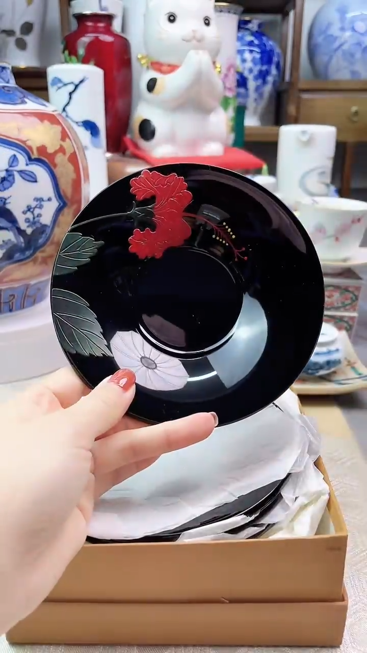 【闪购商品】盘琉球涂实木杯托