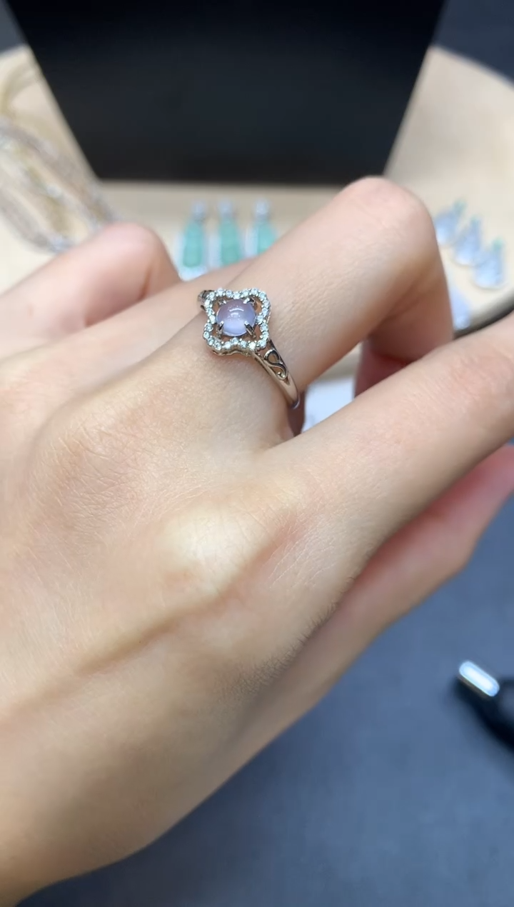 【闪购商品】翡翠戒指银S925镶嵌蛋面【无服务费】