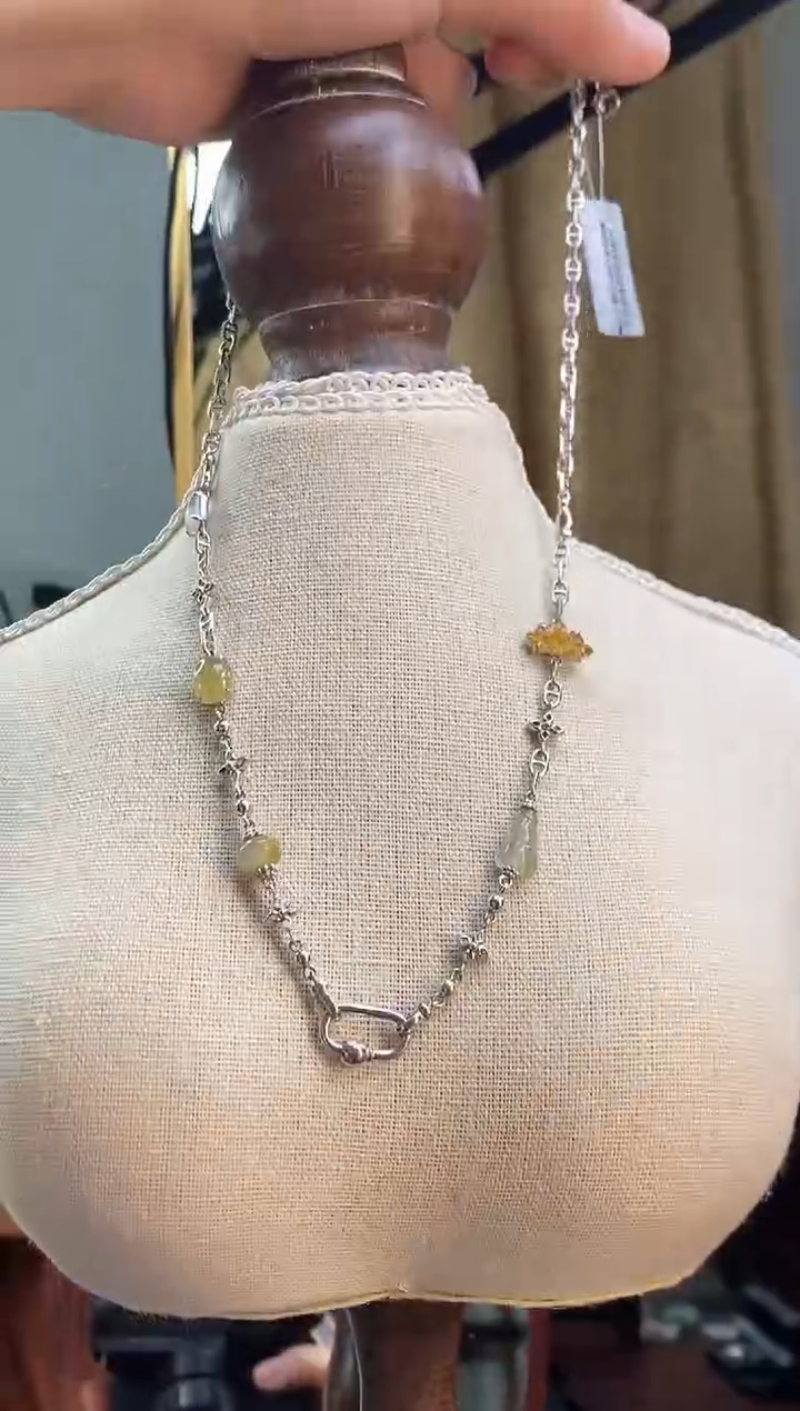 颈饰银S925镶嵌翡翠18060