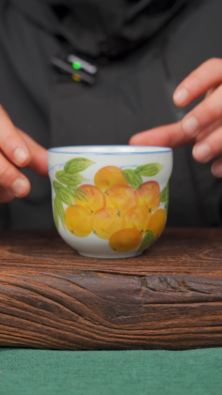 【闪购商品】瓷片49寻一缕瓷香杯釉下手工手绘瓷器