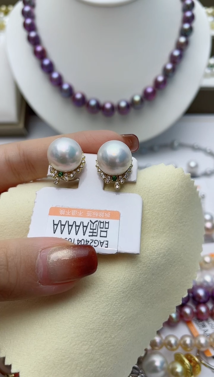 【闪购商品】淡水珍珠耳饰银S925镶嵌W34