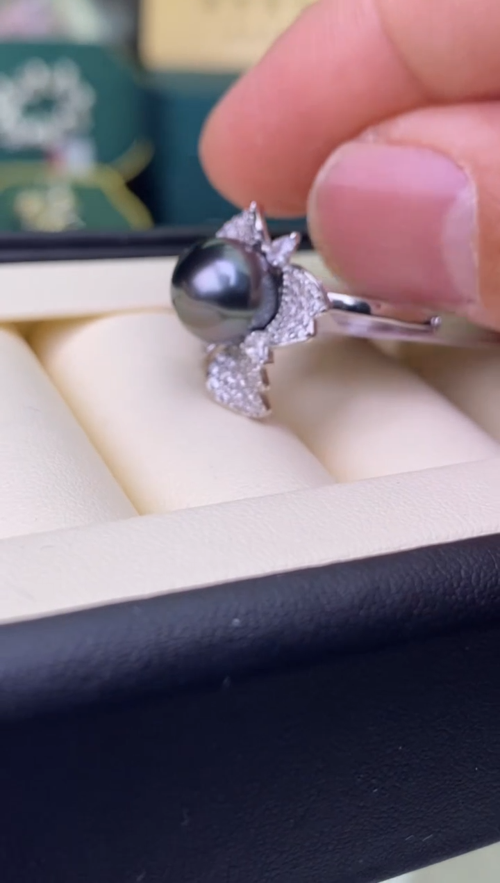 【闪购商品】海水珍珠戒指银S925镶嵌1