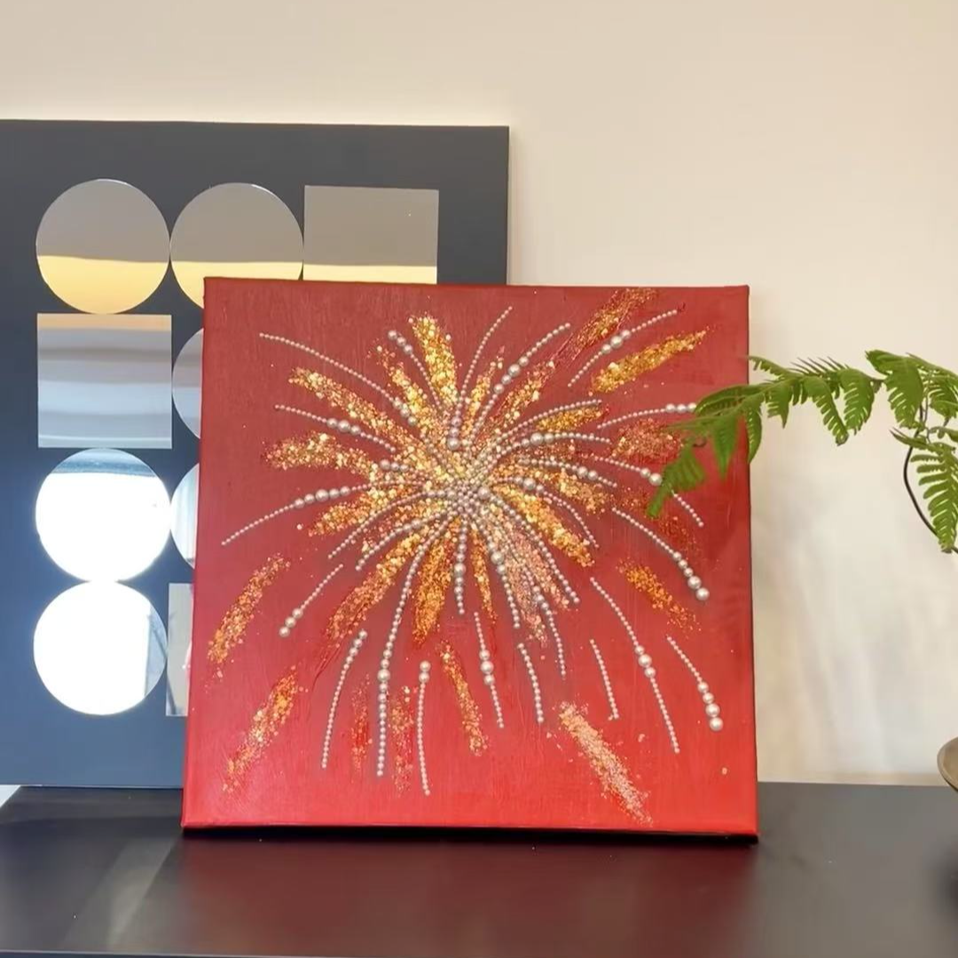 DIY珍珠画材料包手工自粘蝴蝶玩具